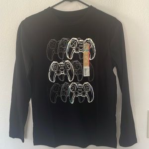 Thereabouts 10/12 boys long sleeve gaming black  t shirt